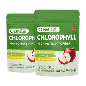 Poudre de Chlorophylle OEM avec Herbe de Blé, Fruit du Moine et Pomme Croustillante pour l'Alcalinisation, la Santé Intestinale et l'Énergie Propre - Product Image 1