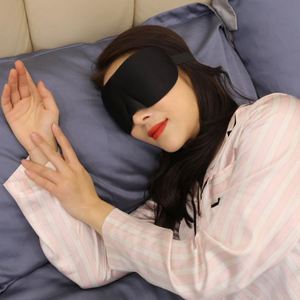 Masque de sommeil 3D stéréo occultant noir unisexe, portable pour le voyage, avec logo personnalisé, vente en gros - Product Image 6