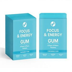 Ausreson OEM Vitamine B6 sans sucre Vitamine B12 L-théanine l Gomme de théanine Suppléments Menthe Focus et gomme énergétique - Product Image 1