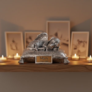 Statue commémorative pour animaux de compagnie en résine gravée pour chiens |   Urne funéraire à motif animal pour la fête de Thanksgiving |   Conservez les moments chaleureux de votre <span class=keywords><strong>chien</strong></span> près de votre cœur - Product Image 4