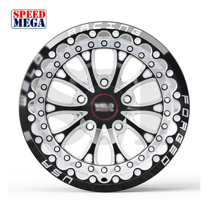 Nuevas Llantas de Aleación Forjadas Negras Personalizadas con Beadlock de 17, 18, 19 y 20 Pulgadas, 5x120.65, Delanteras y Traseras, Negras Fresadas, de 2 Piezas, para Carreras de Drag - Product Image 2