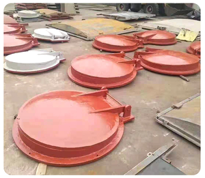 Válvula de retención de drenaje industrial SMC/<span class=keywords><strong>BMC</strong></span>/FRP tubo de drenaje compuesto válvula de compuerta de aleta de fibra de vidrio - Product Image 4