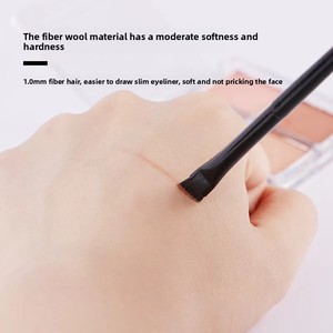 Pinceau à eyeliner à lame ultra fine, manche en bois, outil de maquillage pour les yeux, pour le façonnage des sourcils, extra fin et plat - Product Image 4