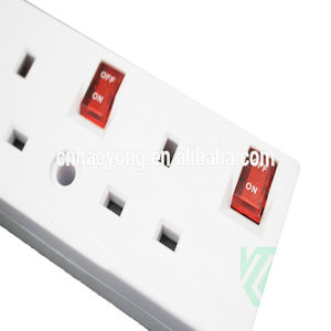 Regleta de extensión eléctrica tipo UK, enchufe con interruptor - Product Image 3