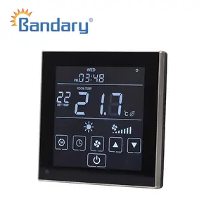 Bandary 7Day Programming Touch screen FCU Room Thermostat with External sensor