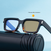 KAJILA Vente en gros de lunettes de soleil rétro personnalisées avec logo carré, photochromiques, anti-lumière bleue, protection UV400, lunettes de soleil pour hommes