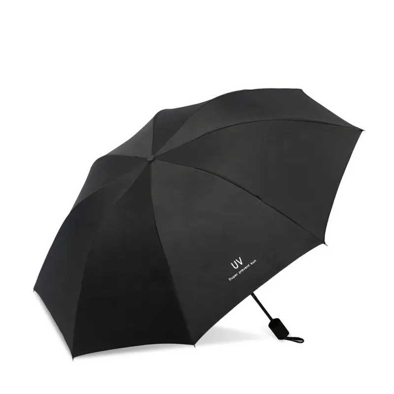 Penjualan paling laris payung lipat hitam lipat kustomisasi tersedia payung lipat otomatis UV dapat dilipat