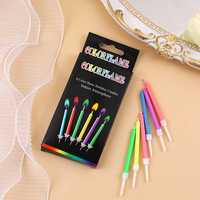 Bougies d'anniversaire multicolores effet flamme, pour Pâques, Nouvel An, Ramadan, fêtes, faites à la main, écologiques, non toxiques, décoration maison