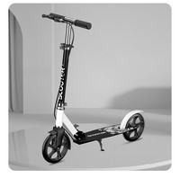 Trottinette Urbaine Unisexe à Deux Roues pour Adultes/Enfants, Pliable, Cadre en Acier, Hauteur Réglable, avec Double Frein