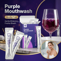 Bain de bouche violet pour le nettoyage des dents et les soins bucco-dentaires