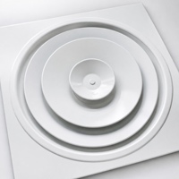 Diffuseur rond en aluminium avec amortisseur papillon en plastique intégré pour l'alimentation et l'évacuation de l'air des systèmes CVC