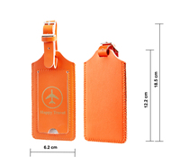 Étiquettes de bagages personnalisées en similicuir, design élégant et durable, avec surpiqûres, pour sacs à main/sacs à dos et valises - Marque JIANJI
