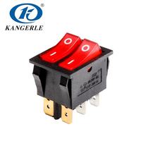 Interrupteur à bascule intelligent pour bateau KCD2-11SN T85 IP67 avec LED rouge double 6 broches 16A 250VAC