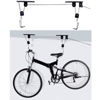 Porte-vélo mural Poulie de garage Support de rangement de vélo de plafond Support de suspension de vélo Poulie élévatrice
