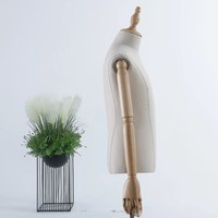 Mannequin de costume personnalisé pour hommes, demi-corps avec bras en bois, torse d'homme sans tête pour l'affichage, buste gonflable, tête en tissu métallique.