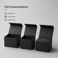 Boîte cadeau magnétique à rabat, étanche, avec doublure en éponge, noir mat, luxe, design pliable et plat, pour cosmétiques, directement de l'usine