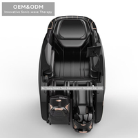 Fauteuil de massage à ondes soniques haut de gamme avec mécanisme supérieur et double balançoire pour les jambes |   Fauteuil inclinable zéro gravité avec étirement complet du corps