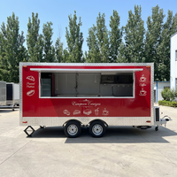Remorque de restauration entièrement équipée pour la vente de glaces et de snacks, en acier inoxydable personnalisé, résistante à la rouille, pour usage extérieur, remorque à hot-dogs