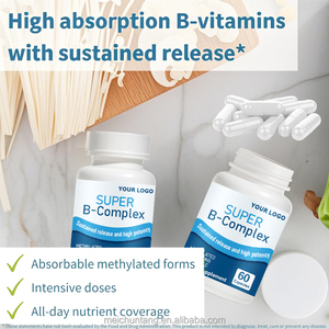 תוסף תזונה קפסולות ויטמין <span class=keywords><strong>B</strong></span> קומפלקס, תוסף ויטמיני <span class=keywords><strong>B</strong></span> עוצמתי במיוחד לאנרגיה, מטבוליזם ותמיכה חיסונית - Product Image 6