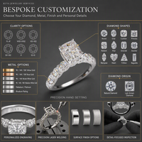 Personalisierter Hundeporträt-Ring mit Laborgezüchteten Diamanten in Fantasiefarben, 18K Massivgold, Maßanfertigung für Jede Hunderasse, Haustier-Gedenkschmuck OEM ODM