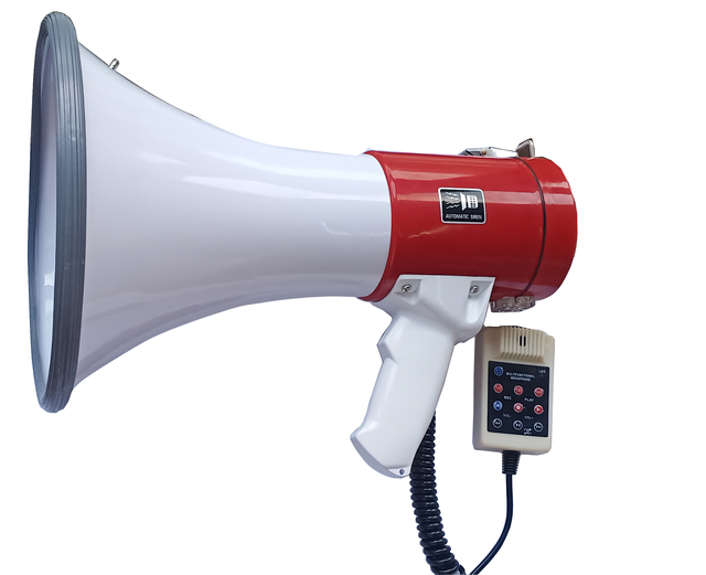 pa Use Portable Handy Rechargeable 50W Power BIG Megaphone Louderspeaker with Siren USB RECORDING ER66 120s