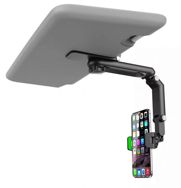 Multinational Rotational Desk Clip Mobile Phone Stand Holder Car Mount Sun Visor Car Phone Holder