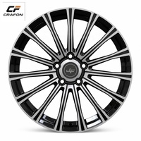 Velg Mobil Alloy Multi Spoke CF 19 Inch 5x114.3 5x120 5*112 Hitam Mesin Bubut Upgrade Kendaraan Penumpang