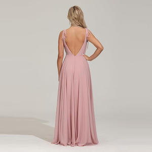 <span class=keywords><strong>Robe</strong></span> de mariée de <span class=keywords><strong>demoiselle</strong></span> <span class=keywords><strong>d</strong></span>'<span class=keywords><strong>honneur</strong></span> A-line à col en V pour femmes à la mode et élégantes - Product Image 2