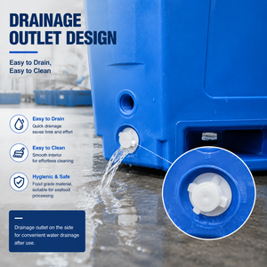 Contenitore in Plastica Rotostampata da 330L a Buon Prezzo, <span class=keywords><strong>Vasca</strong></span> Isolante per Pesce, Contenitore Refrigerante per Pesce - Product Image 6