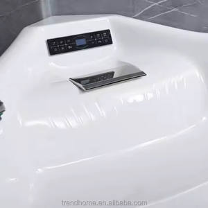 Banheira de Hidromassagem com Massagem de Ar para Banho de Imersão Moderna de Pedra Artificial Autônoma para Spa de Canto para Família - Product Image 4