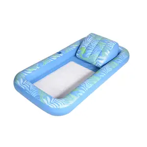 Hamaca inflable para tumbona de agua, cama flotante para exteriores, silla de piscina flotante