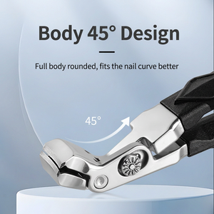 Stainless Steel <b>Nail</b> <b>Clipper</b> Wide Jaw Opening Curved Blade Ergonomic Grip <b>for</b> <b>Thick</b> <b>Nails</b> <b>Toe</b> and Finger Care - Product Image 4