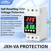 Protecteur de courant sur rail DIN haute précision 40A 63A 230V, protecteur de tension Power Guard 110/220V, protecteur de tension et de courant réglable