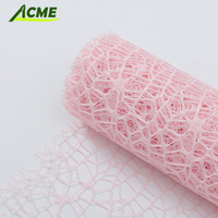 Papier synthétique imperméable en maille, double revêtement PVC, filet circulaire creux, papier d'emballage pour fleuriste, fournitures d'emballage pour fleurs