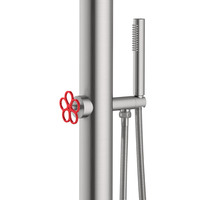 Colonne de douche extérieure en acier inoxydable 316L pour piscine, à poser au sol