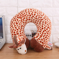 Oreiller de voyage en peluche douce au design original, oreiller de cou personnalisé en forme d'animal, oreiller de confort pour les voyages