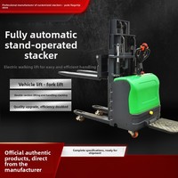 Chariot élévateur transpalette électrique compact entièrement automatique pour manutention en station, avec levage hydraulique, batterie 48V32Ah, Chine