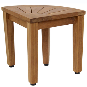 Dark Teak Japanese Style Small Stool Bamboo <strong>Bath</strong> <strong>Bench</strong> for Home Use Corner Seat for Shower or <strong>Bath</strong> - Product Image 6