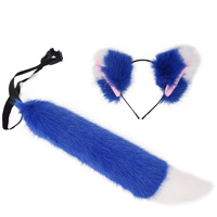 Vente en gros de queue de renard simulée réglable de haute qualité pour fête d'Halloween, bandeau en peluche avec oreilles de renard, accessoires d'exposition d'anime