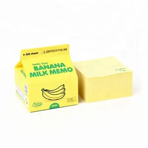 Barato personalizada memo banana leche Bloc de notas nota adhesiva