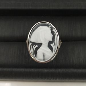 Offre Spéciale Naturel Pierres Précieuses Réel Agate Sculpté À La Main <span class=keywords><strong>Bague</strong></span> <span class=keywords><strong>Camée</strong></span> 925 Sterling Argent Lunette Anneaux Vert Bleu <span class=keywords><strong>Noir</strong></span> Pierres Pour Les femmes - Product Image 5