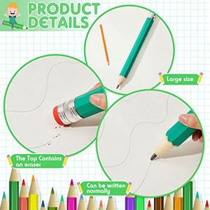 Grand crayon géant en bois de 35 cm avec capuchon pour enfants, adorable, tendance, jouets DIY, cadeaux, logo personnalisé - Product Image 3