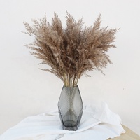 Buket bunga kering Reed alami warna asli rumput Pampas Reed kecil Diy bunga abadi dekorasi pernikahan rumput Pampas