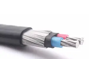 XLPE/PE aislado Overhead Cable Conductor de cobre Neutral blindado Cable concéntrico Precio lista chatarra 6AWG
