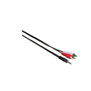 AVI 3.5毫米TRS公对双RCA公适配器电缆 (6 ')