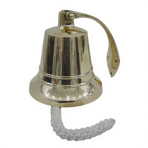 Gold Finish Nautical Ship Bells Wall Decoration Luxury Brass Door Bell <b>Hand</b> <b>Casted</b> Technique Traditional Style Bell Wholesale - Product Image 1