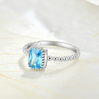 Bijoux de mode à prix compétitifs directement de l'usine QX, bagues en rubis pour femmes, bagues de fiançailles en CZ, bagues fines en argent sterling 925 pour mariage