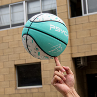 Ballon de basketball Psyche taille 7 personnalisé en PU durable avec chambre à air en caoutchouc naturel pour l'entraînement