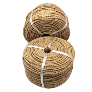 4mm Strong Twist Brown 3-Ply Danish Paper Cord 1kg Roll of <strong>Weaving</strong> Kraft Paper <strong>Rope</strong> for Knitting Premium Packaging Material - Product Image 2