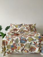 Ensemble de draps en coton 100% 300TC, style bohème, imprimé, tissu naturel écologique, doux et soyeux